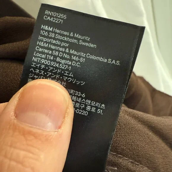 H&M Long Skirts Women's Brown Medium Pleated High Elastic Waist Classic Comfort - Picture 5 of 5